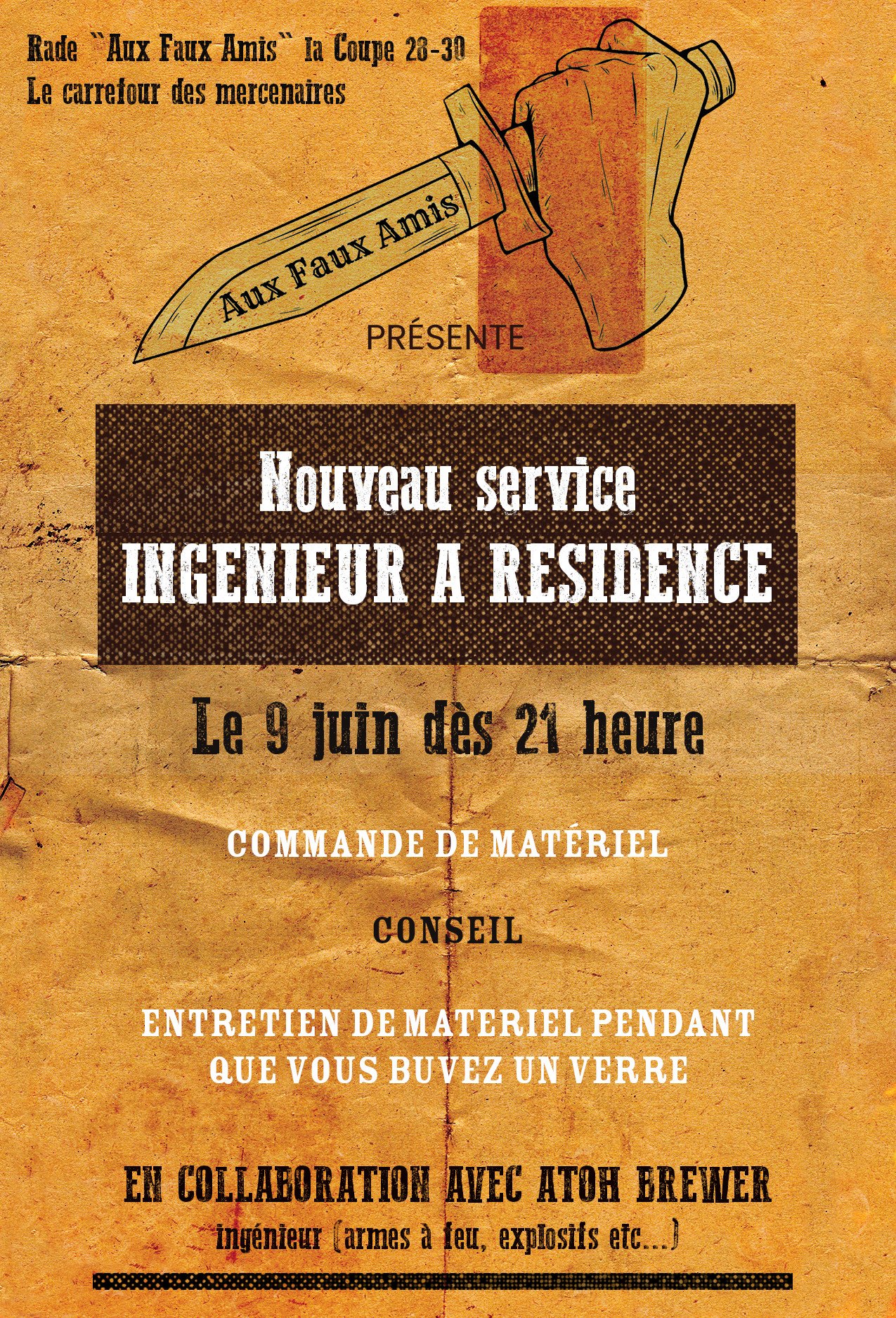 Service entretien de matos au rade